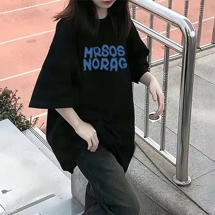 Cotton Short Sleeve T-Shirt Women Summer New Plus Size Korean Loose Mid-Length Top Fashion