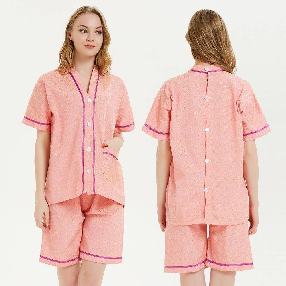 Cross-Border Moxibustion Robe, Back Button Sweat Suit, Cupping Bathrobe, Unisex Massage Back-Opening Cardigan for Back Therapy