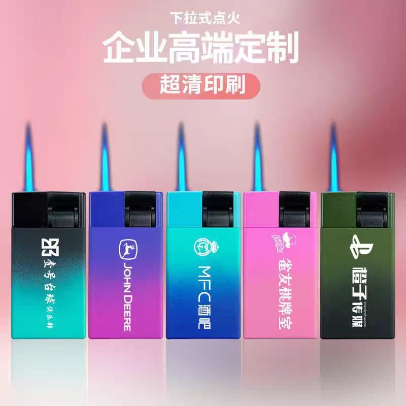 Factory wholesale windproof lighter custom lighter windproof premium advertising lighter internet celebrity hot seller