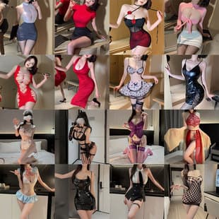 Mulan Sexy Lingerie Romantic Couple Date Flirting Costume Secretary Air Stewardess Role Play Bodycon Slip Dress Easy Off
