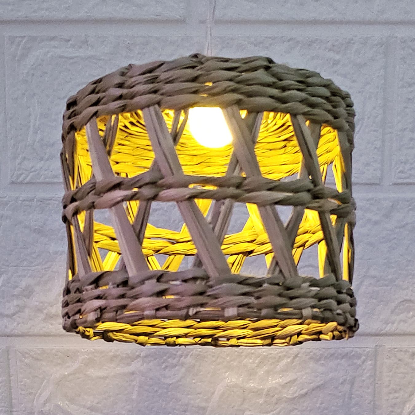 Small Woven Grass String Lights Southeast Asian Style Creative Balcony Tea Room Garden Decoration Atmosphere Pendant Lamp