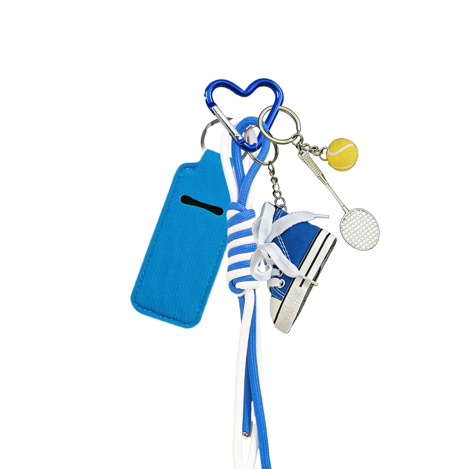 Niche High-End Sporty Canvas Shoes Tennis Keychain Miu-Style Bag Woven Rope Pendant Lipstick Case