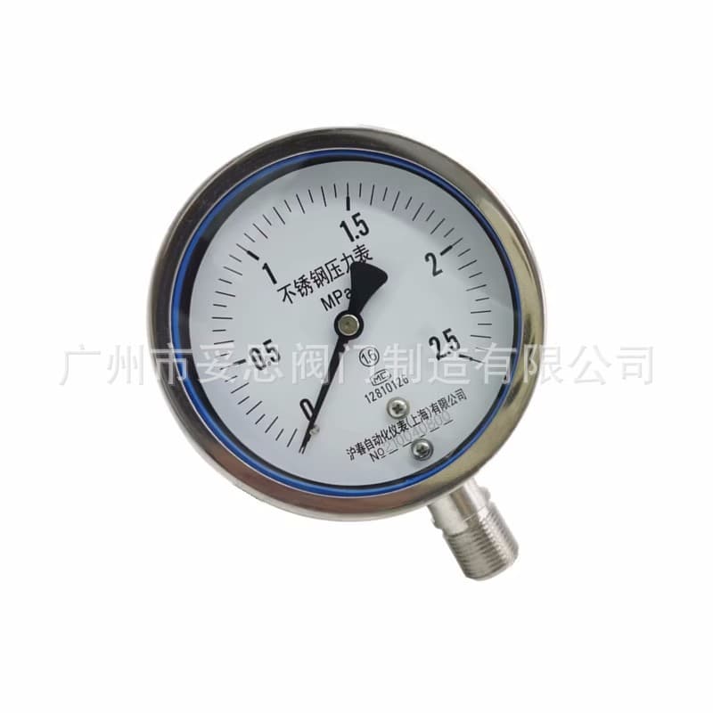 Y-60 Hangzhou Fuyang Seismic-Resistant All Stainless Steel Pressure Gauge, Air Pressure Gauge, High Pressure Water Pressure, Oil Pressure, Negative Pressure, Hydraulic Pressure
