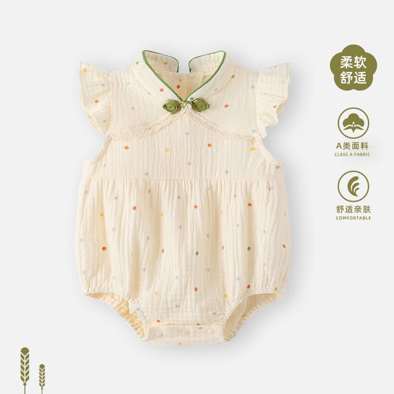 Baby clothes summer thin coveralls newborn baby girl jumpsuit full moon hundred days princess harem summer clothes