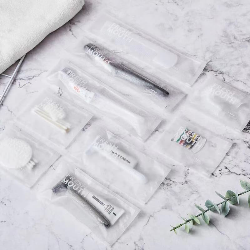 Hotel, B&B, and Guesthouse Disposable Toothbrush Set, Esports Hotel Supplies, Brushed Black and White Hotel Toothbrush and Toothpaste