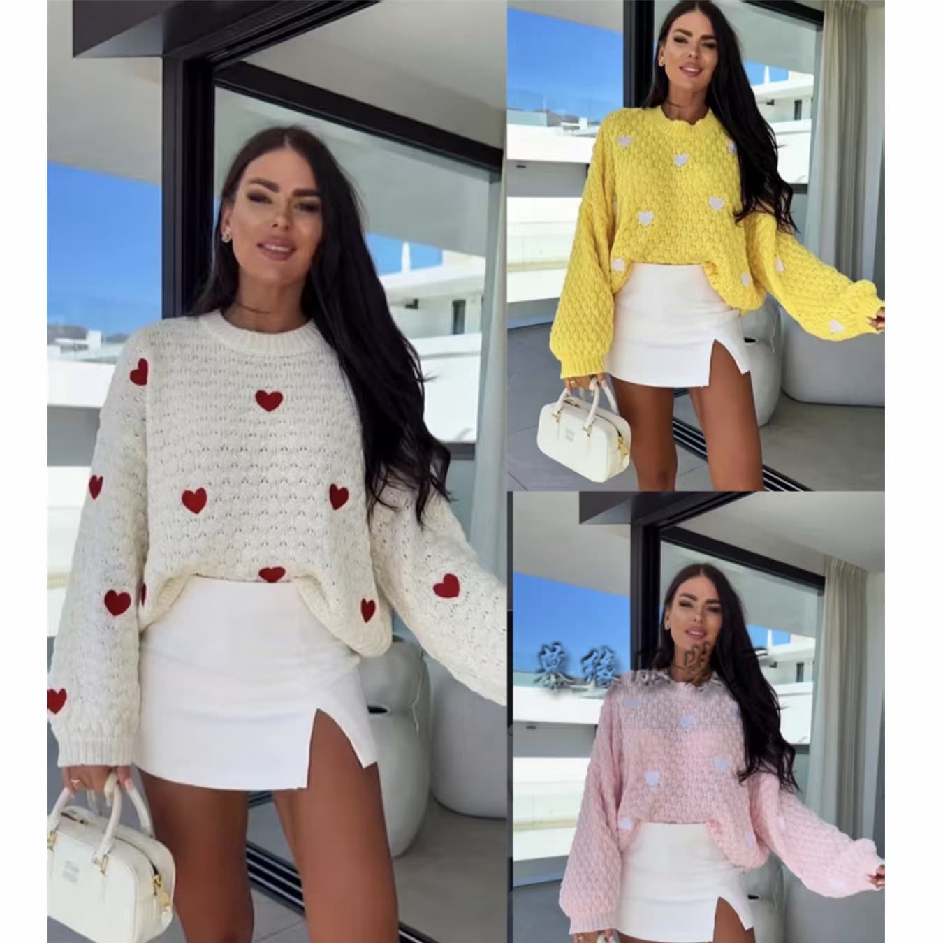 2026 Autumn and Winter New Amazon Sweater European and American Love Valentine's Day Round Neck Pullover Loose Women's Sweater