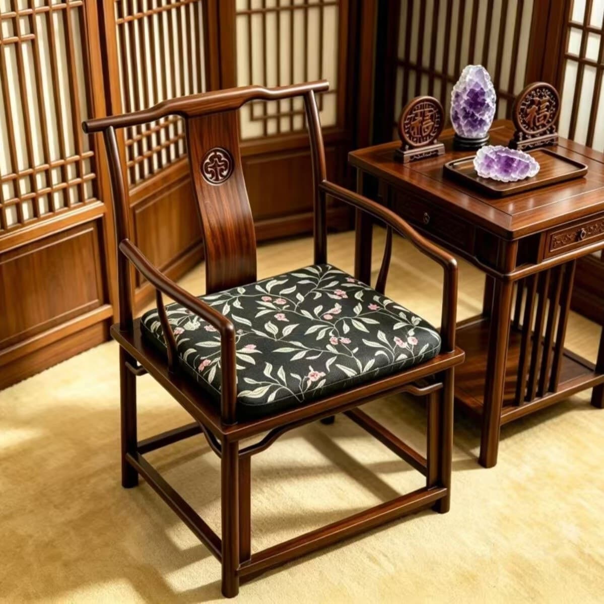 Chinese chair cushion, latex cushion, mahogany chair cushion, solid wood sofa cushion, tea table circle chair, Taishi chair cushion