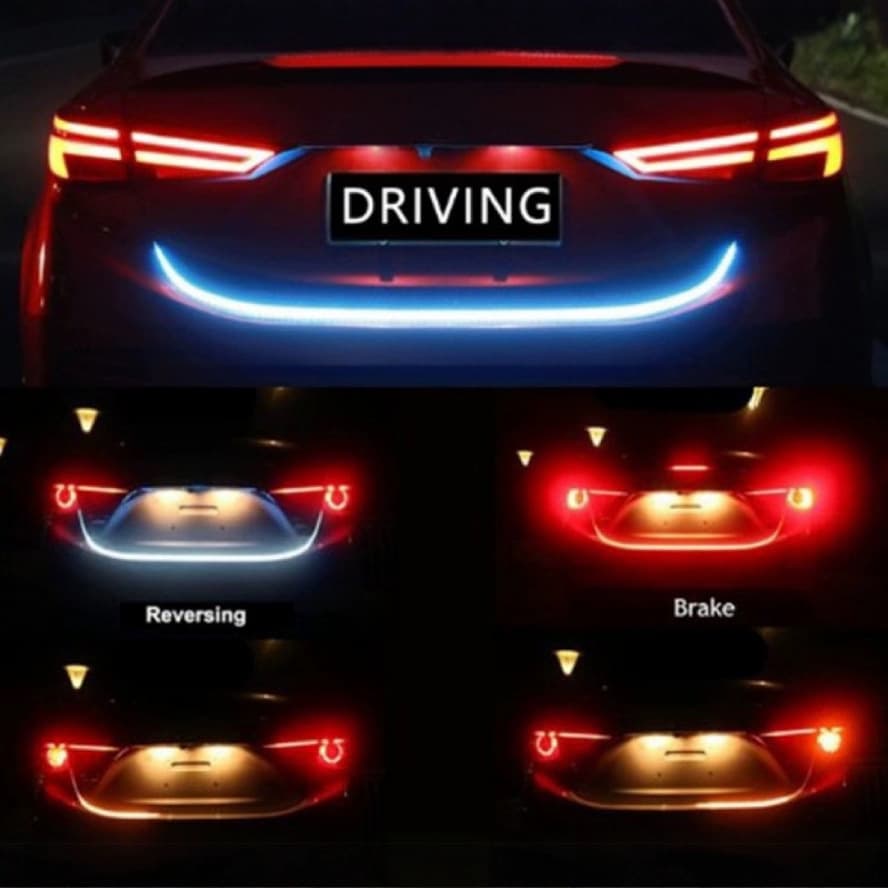 Car Trunk Light Running LED Decoration Light Colorful Anti-Collision Brake Light Rear Tail Light Turn Signal Light Trunk Light