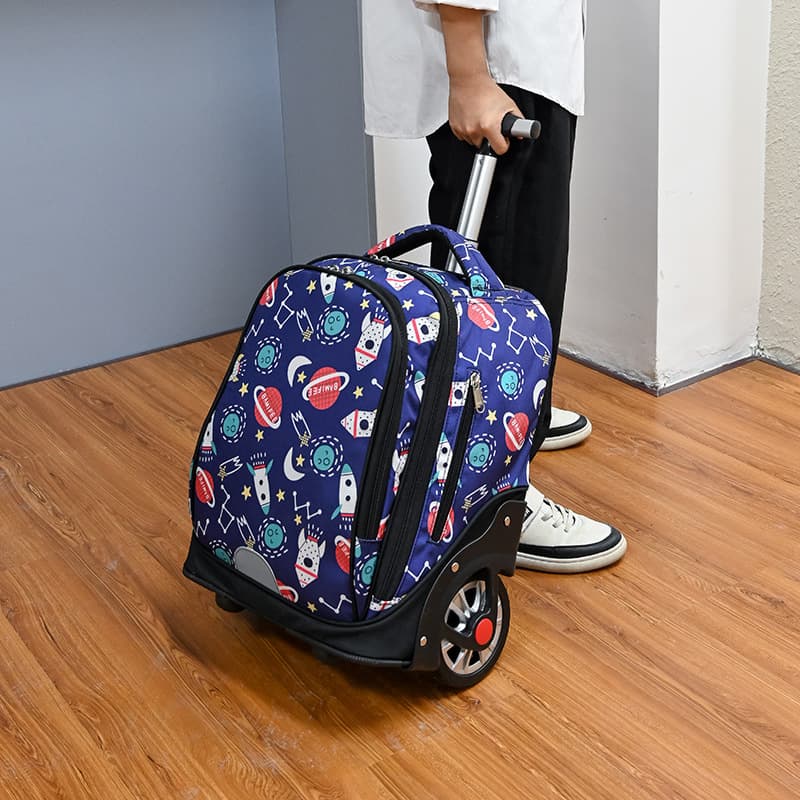 Back-pull dual-use backpack large capacity trolley schoolbag for primary and secondary school students 2021 new travel luggage high school shoulder