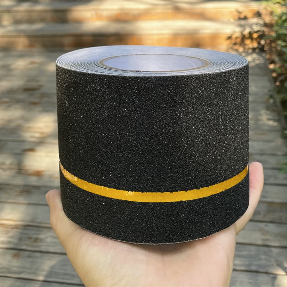 Factory Direct Anti-Slip Tape PET Wear-Resistant Reflective Stair Step Safety Warning Tape 10cm x 10m