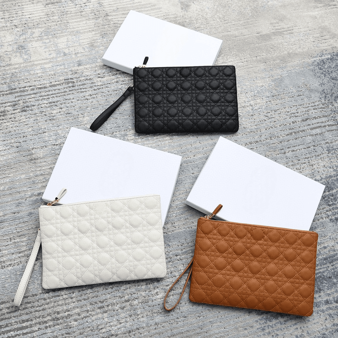 Trendy texture diamond embroidery personalized women's bag new fashion simple diamond clutch bag