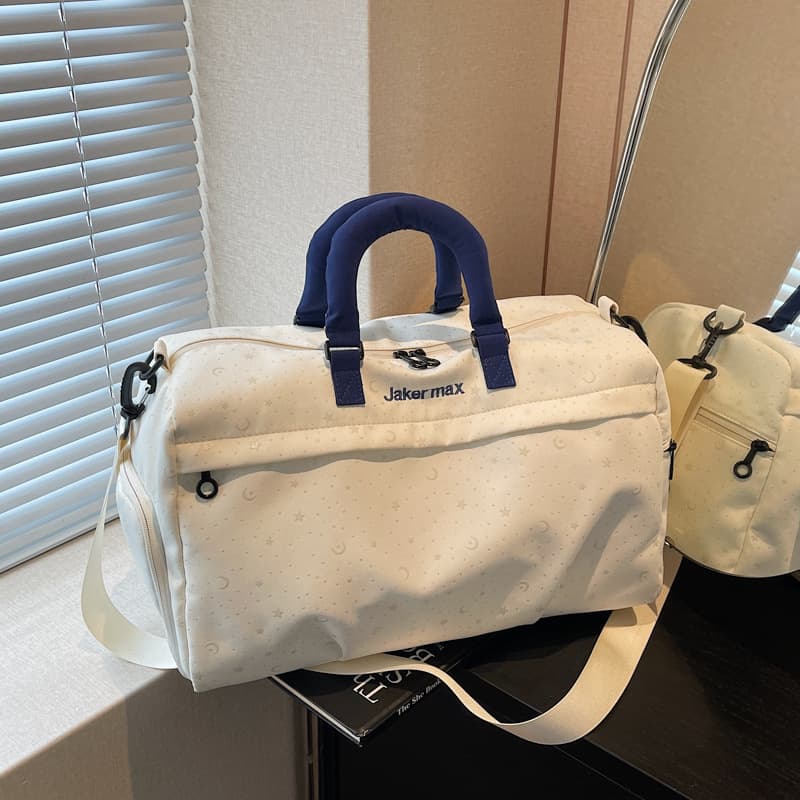 Trendy Fashion Printed Travel Bag with Wet and Dry Separation, Casual Fitness Bag, Outdoor Sports Yoga Swimming Training Duffel