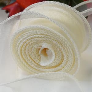 Huaying Floral Packaging Ribbon - Wavy Organza Ribbon for Hand Bouquets, Floral Art Supplies, Solid Color Fishtail Ribbon