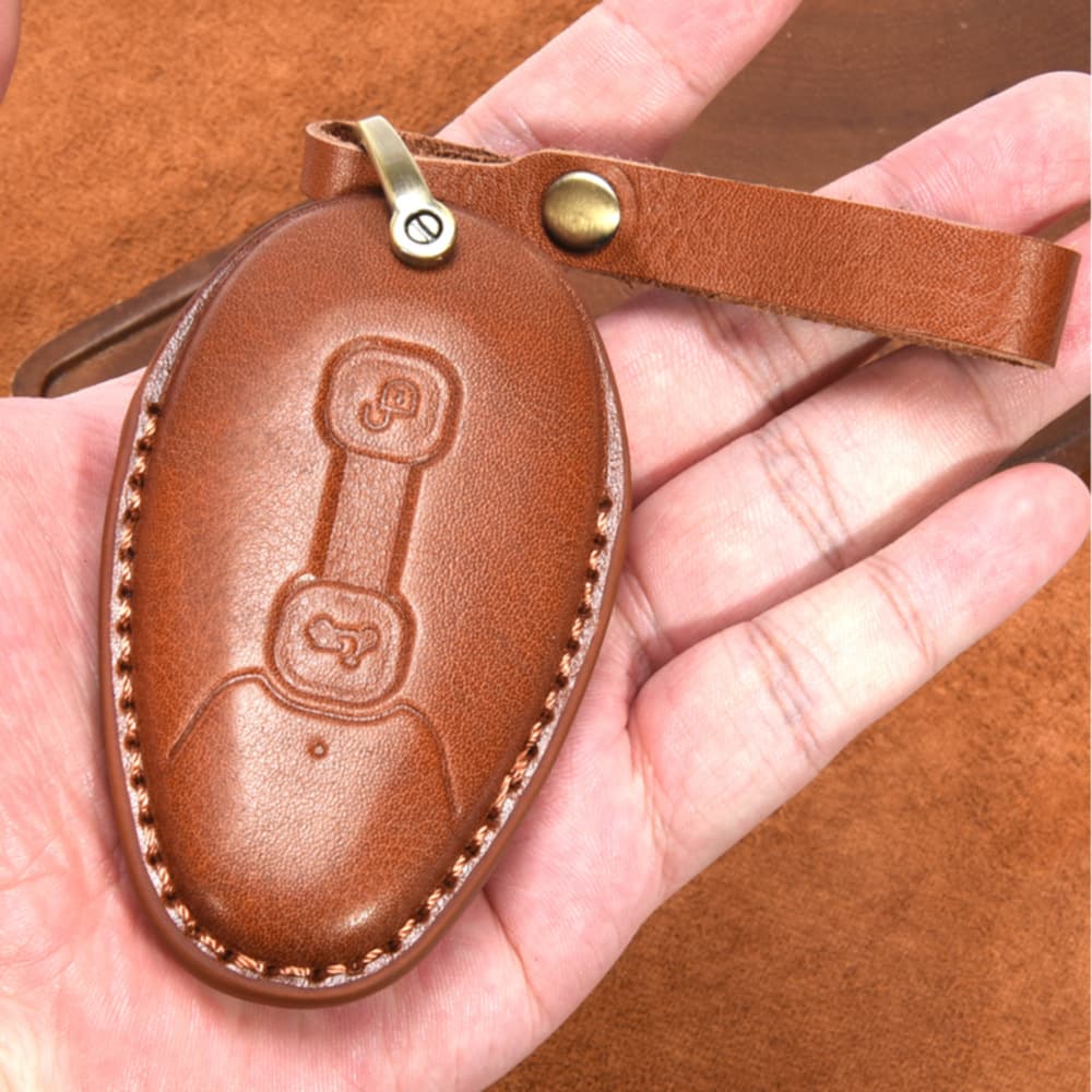 Suitable for new vespa Vespa keychain bag handmade GTS300 genuine leather key cover remote control bag cover