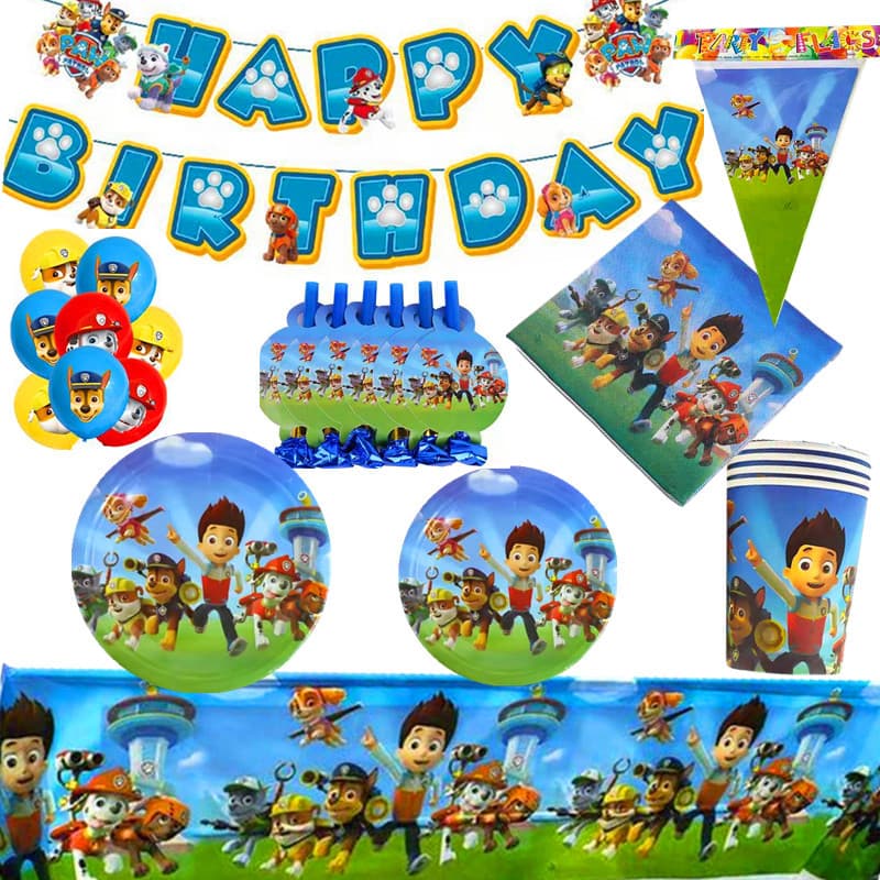 PAW Patrol Party Decoration Set New Year Balloons Cartoon Birthday Table Decor