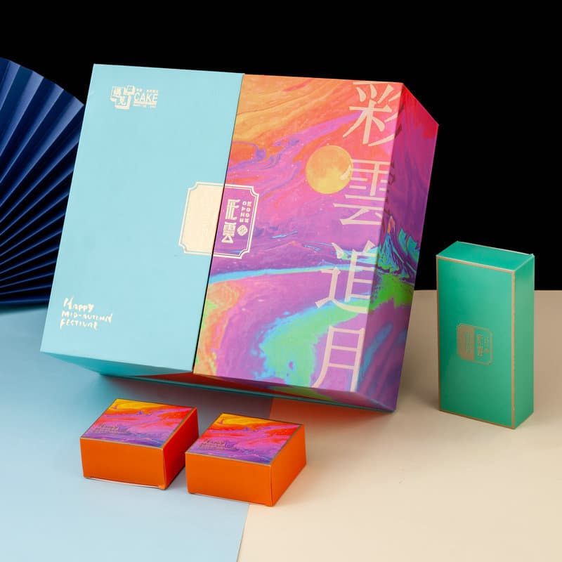 Mid-Autumn Festival Mooncake Box, Creative Double-Layer 8/12-Piece Hotel Red Wine Gift Box Custom Packaging