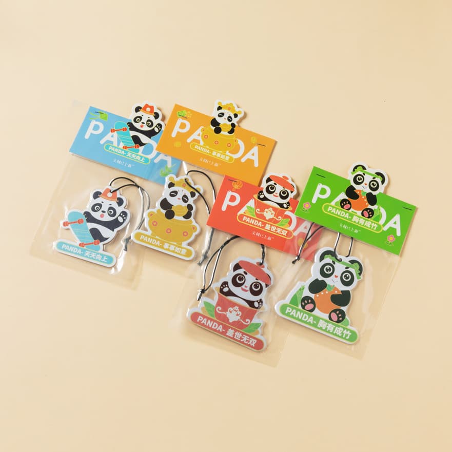 Panda Scented Discs Car Wardrobe Aromatherapy, Cute Cartoon Decor, Fresh Fragrance Light Scent Cultural Gift