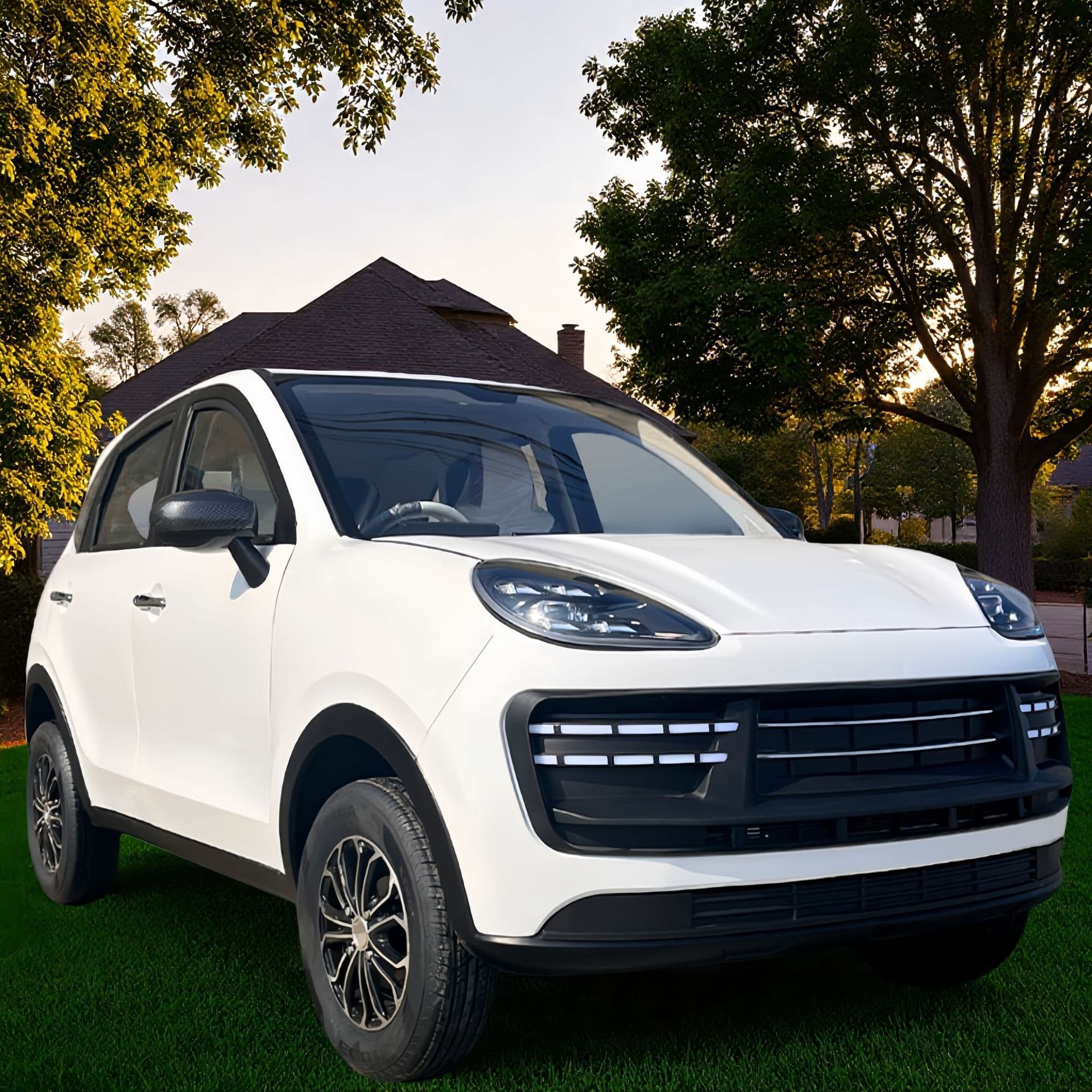 Elderly Mobility Electric Four-Wheel Fully Enclosed Electric Car Sedan Gasoline-Electric Dual Use Home Four-Wheel Electric Vehicle