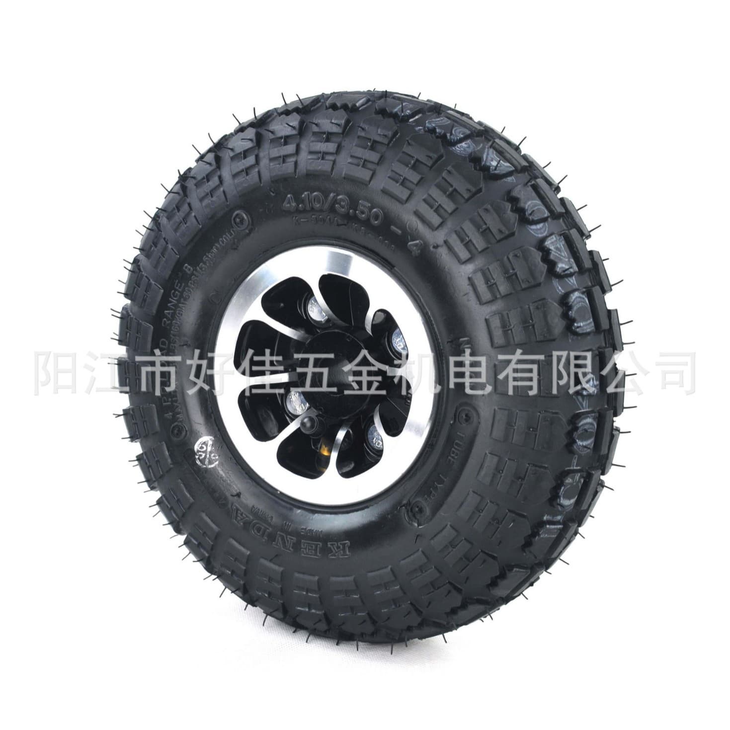 Factory Direct Product 4.10/3.50-4 BMW Pattern Aluminum Hub AGV Electric Vehicle Pneumatic Shock-Absorbing Drive Caster