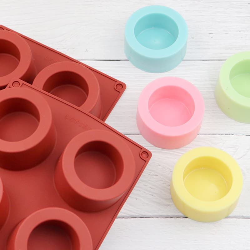 Star Coffee 6 consecutive concave and convex round cups, silicone pudding cake mold, cream sandwich bread mold, aromatherapy candle mold