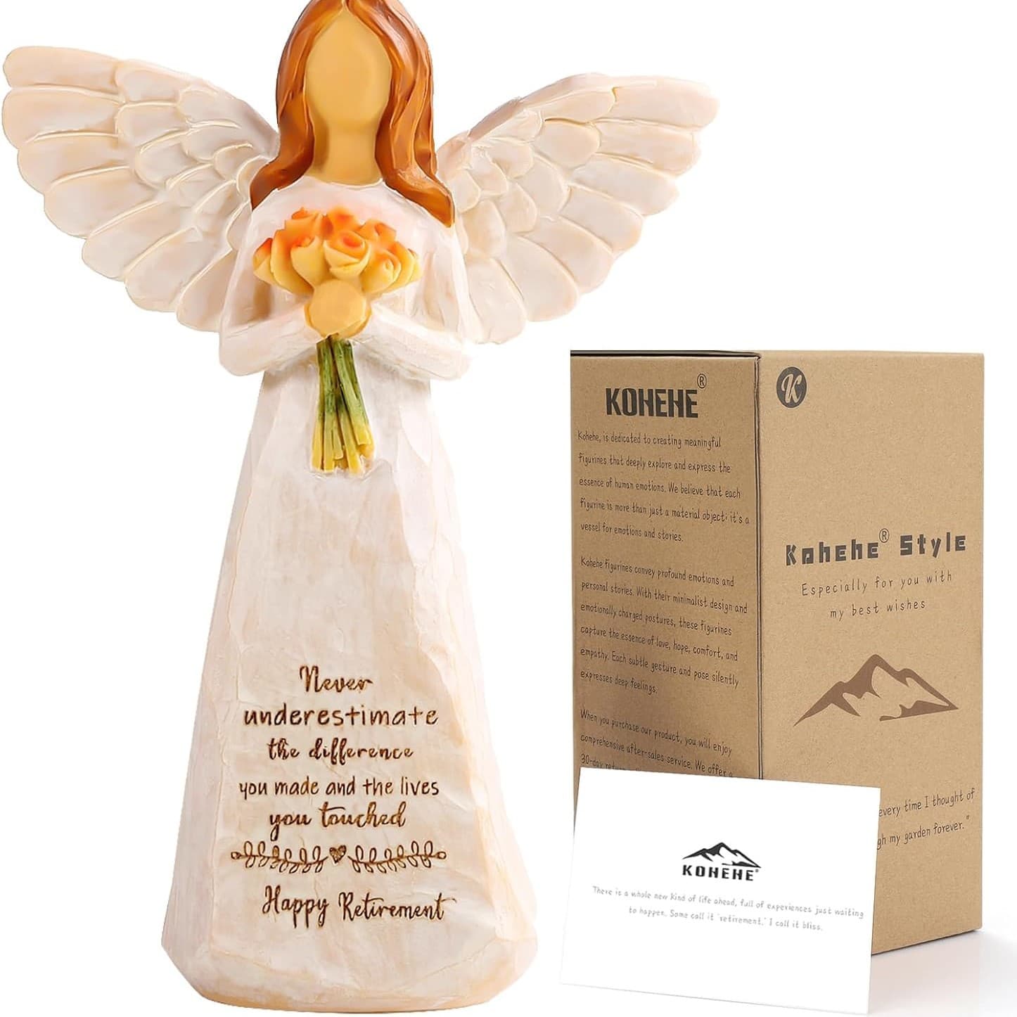 New Cross-Border Bouquet Angel Sculpture Decoration Retirement Woman Angel Gift Home Decor Resin Craft