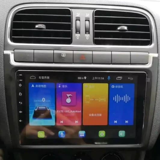 Volkswagen Polo central control upgrade is a must-have 12-17 model 9-inch navigation modified panel that accurately matches the original car’s curvature