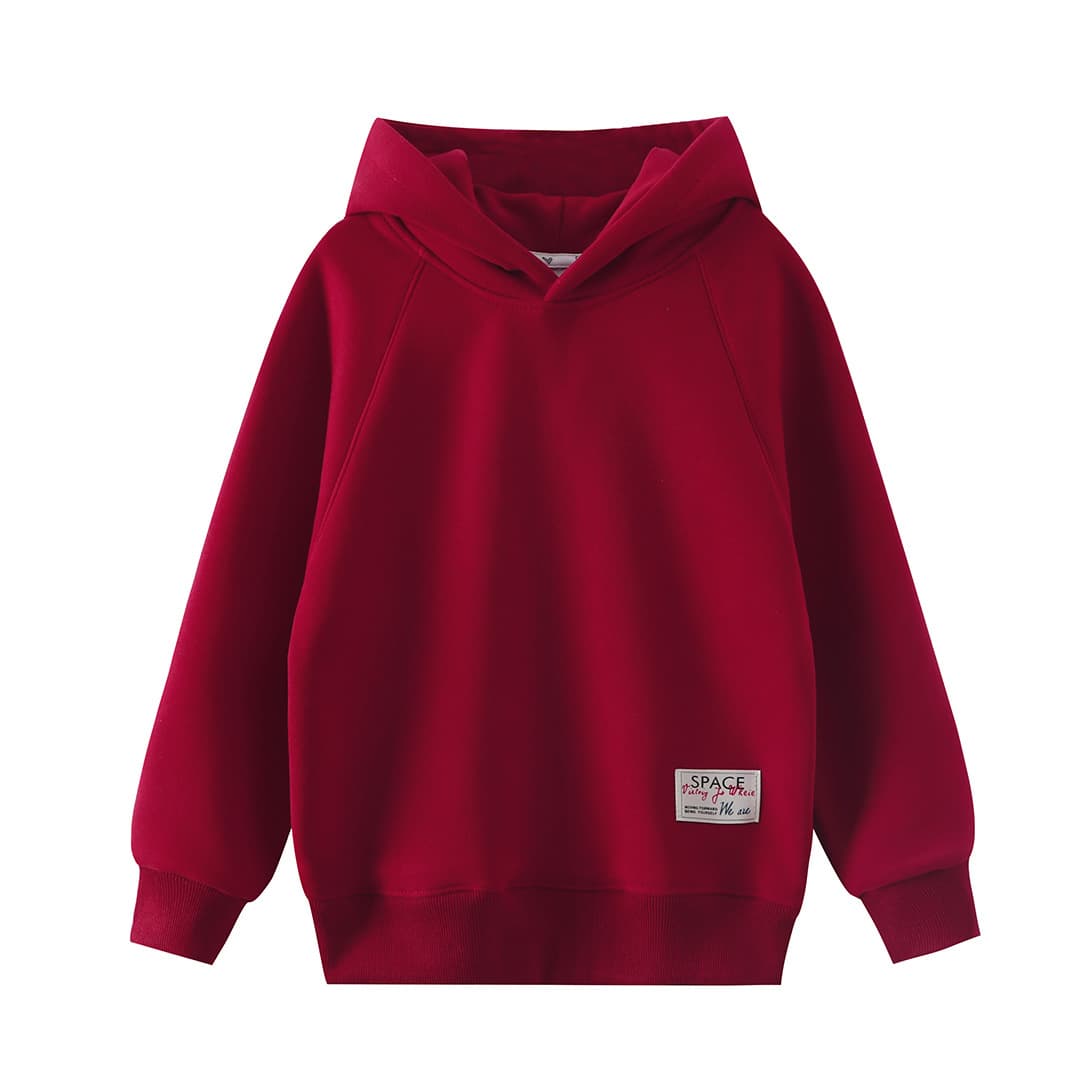New Year's parent-child clothing New Year's greetings sweatshirt teenagers loose velvet children's clothing boys hooded sweatshirt winter girls