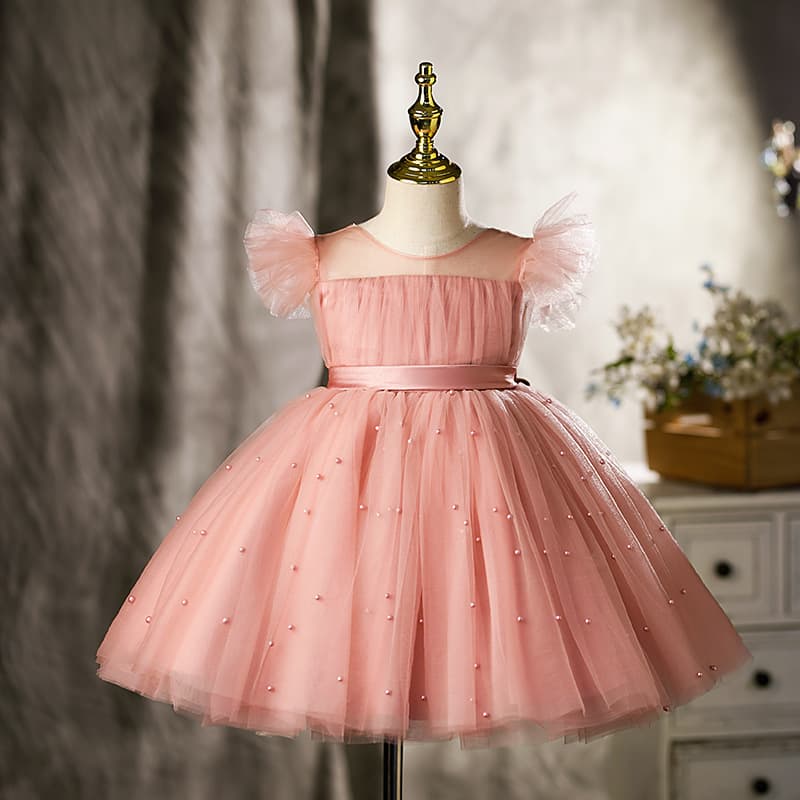 Kids Birthday Princess Dress 2026 Spring New Style Girls Sweet Cute Dress One-Year-Old Evening Gown Tutu Dress
