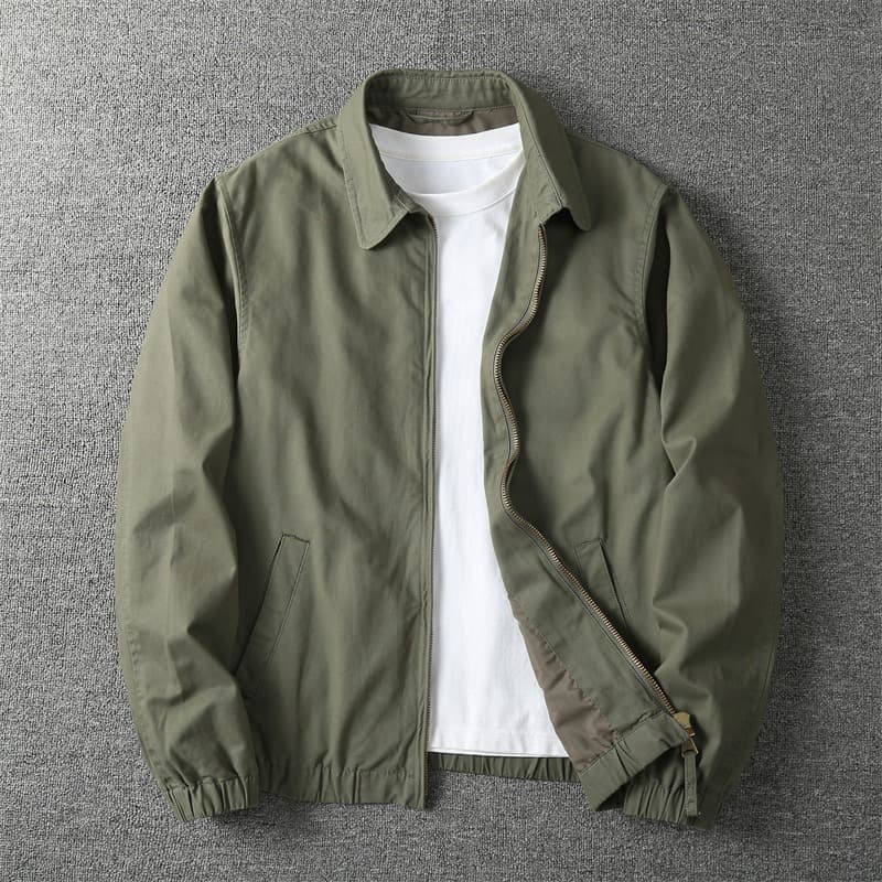 Trendy Autumn Men's Loose-Fit Jacket Casual Lapel Workwear Spring-Autumn Style Fashionable Men's Wear Top Clothing