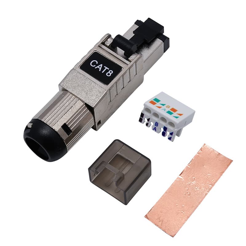 Cat6A/Cat7/Cat8 Shielded Tool-Free RJ45 Connector