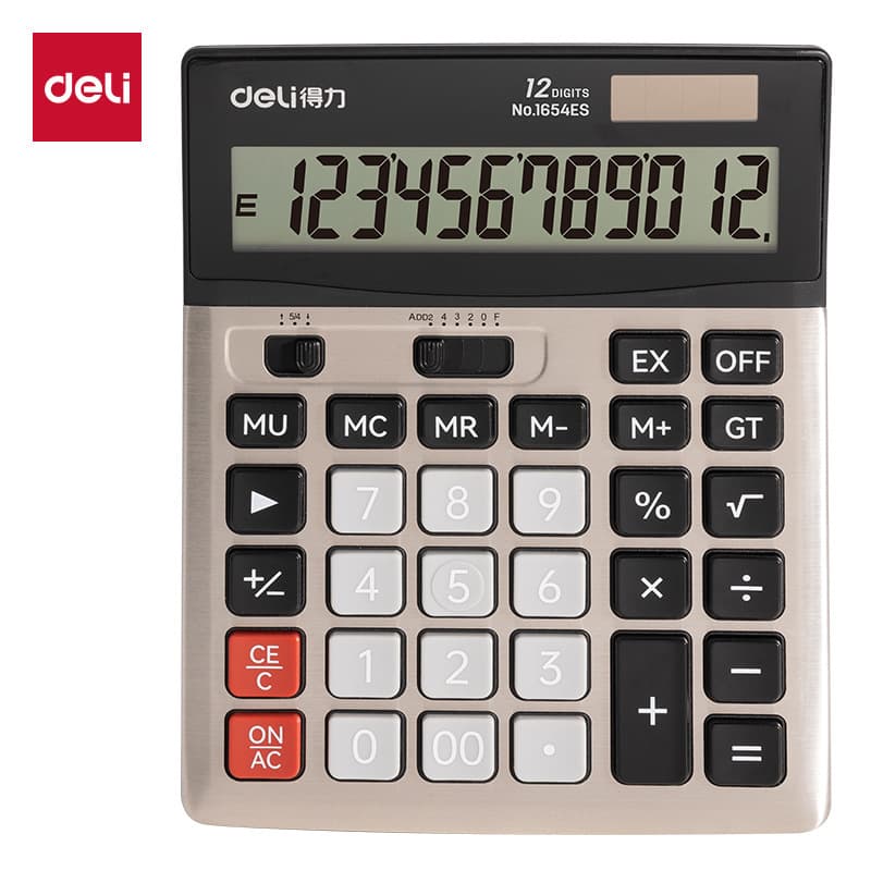 Deli Calculator Large Screen Desktop Office Financial Special Computer Student Function Voice with Sound
