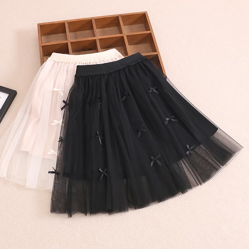 Girls Tulle Skirt, Middle Big Kids Half Skirt, Spring New Children's Skirt, Fashionable Versatile Mesh Skirt, Spring Autumn Cross-border Children's Clothing