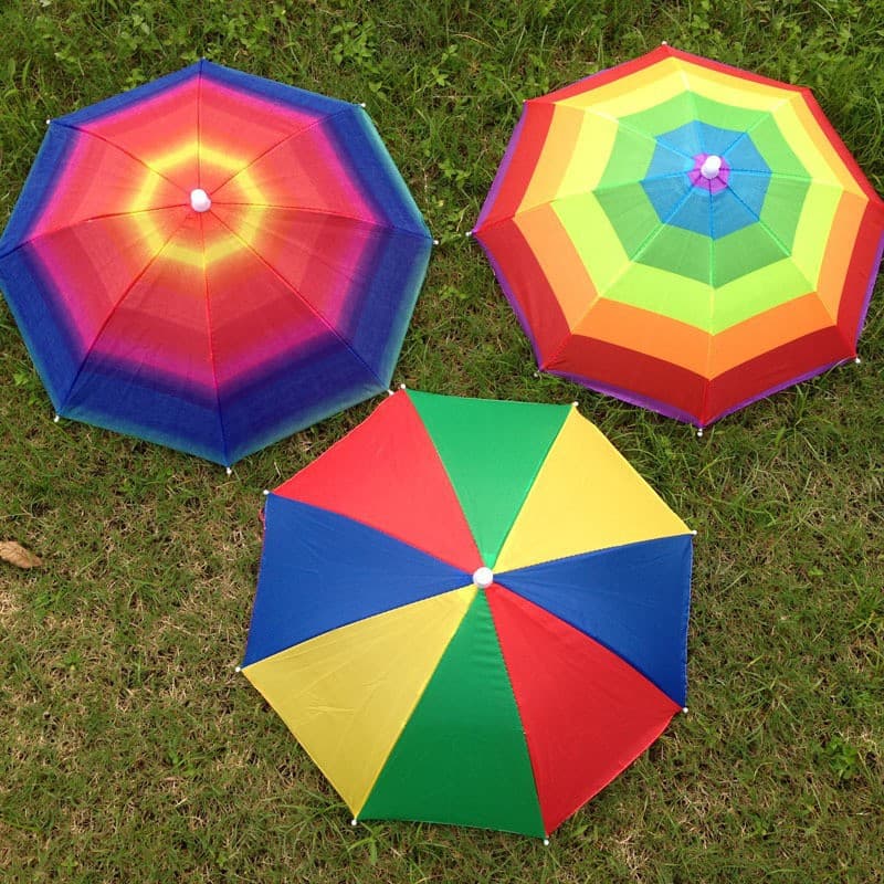 Factory Direct New Children's Umbrella Hat, Wholesale Plastic Headwear for Home, Travel, and Outdoor Activities