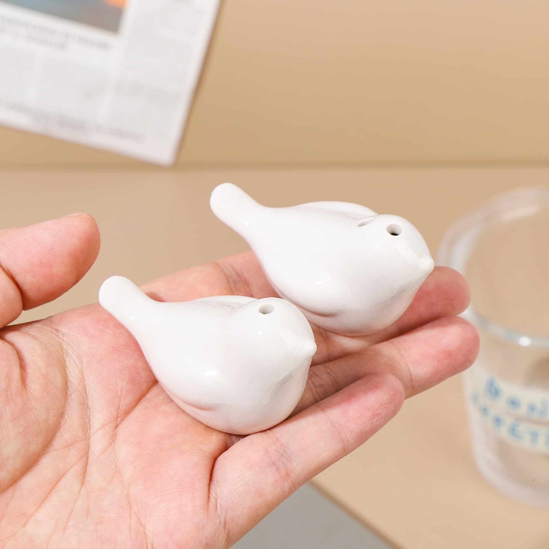 Gift Box Ceramic Bird Condiment Bottle Wedding Return Gift Creative Condiment Jar Set for Groomsmen Souvenirs
