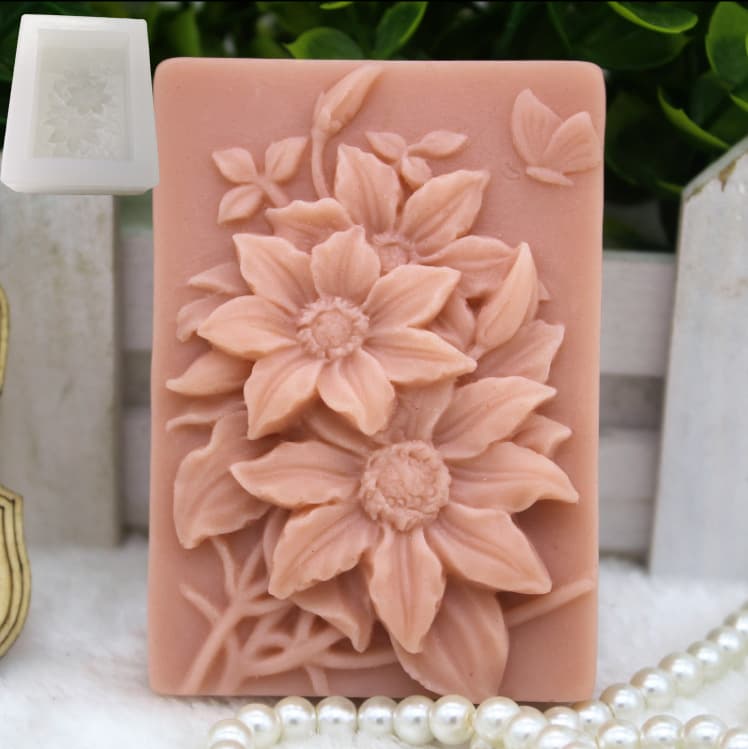 Handmade Soap Silicone Mold Peony Flower Soap Mold Candle Mold Soap Mold Resin Mold Flower Mold