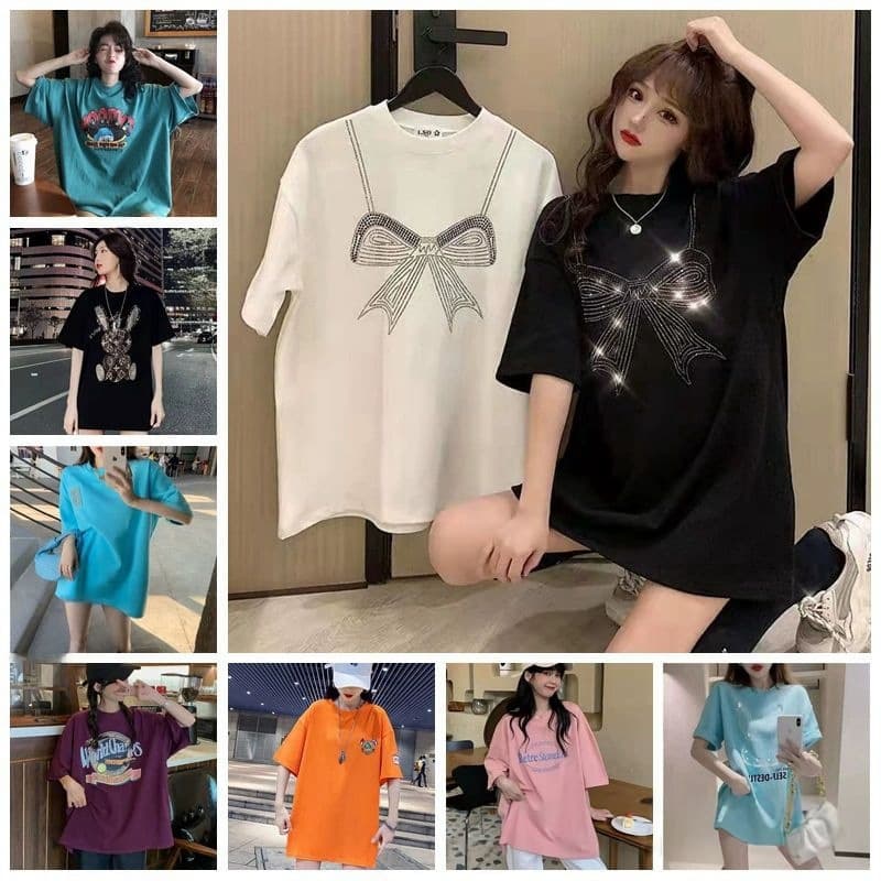 Street stall wholesale supply women's short-sleeved T-shirt 1688 short-sleeved T-shirt women's tops processing foreign trade original single clothes clothing