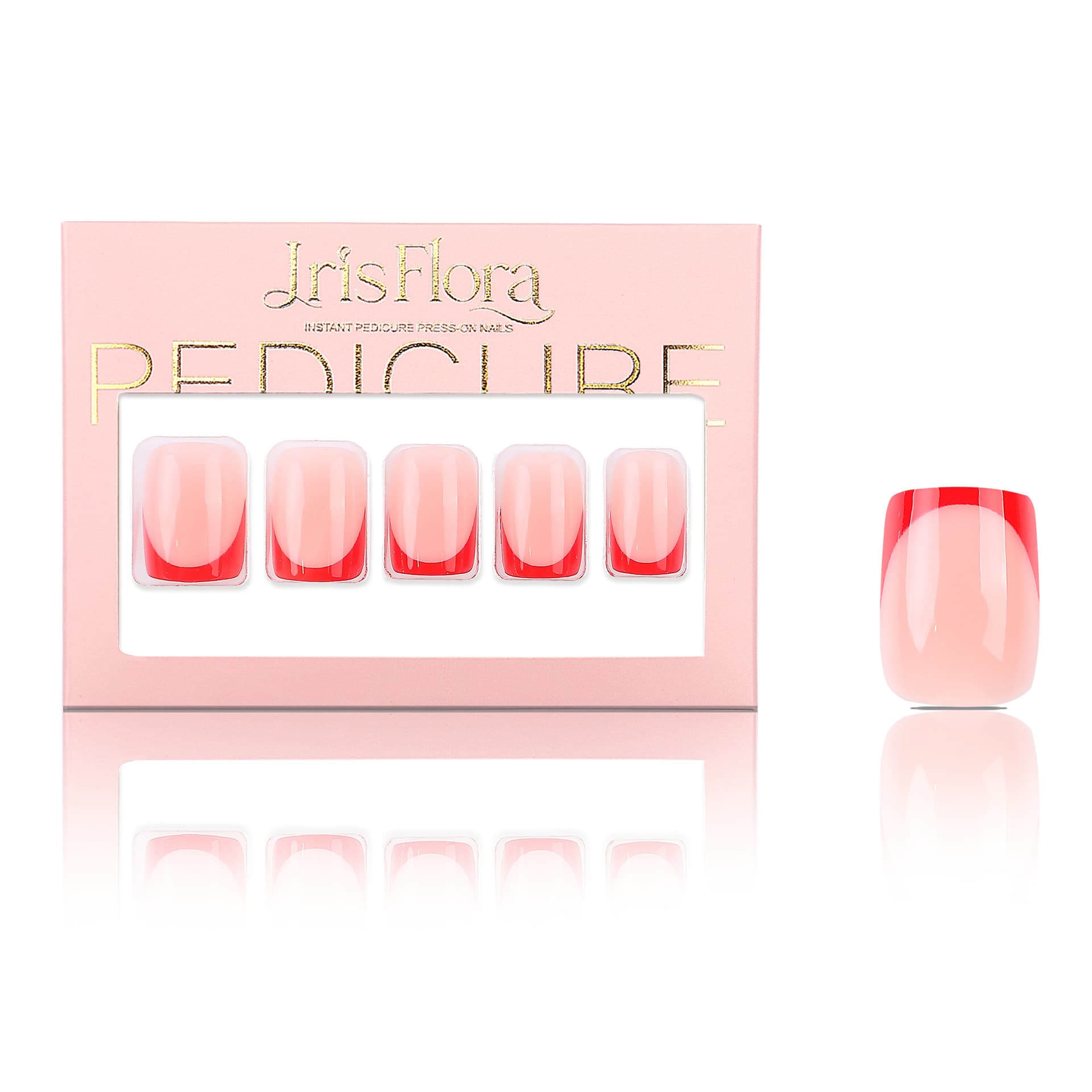 French Nude Minimalist Press-On Nails Detachable Short Square Toe Nail Tips Classic Elegant Handmade Nail Art Stickers Wholesale