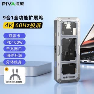 Piva Paiwei Visual Type-C Expansion Dock 6-in-1/9-in-1 Full-Function Dock 4K Gaming Office