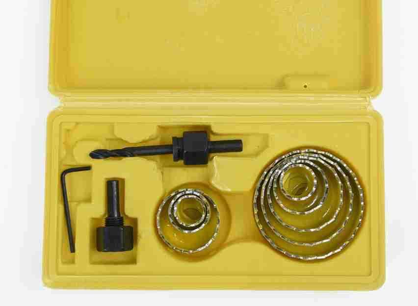 Carbon Steel Hole Opener Drill Bit Wooden Board Metal Cutting Tool Kit with Carpenter Box Home Gardening Supplies
