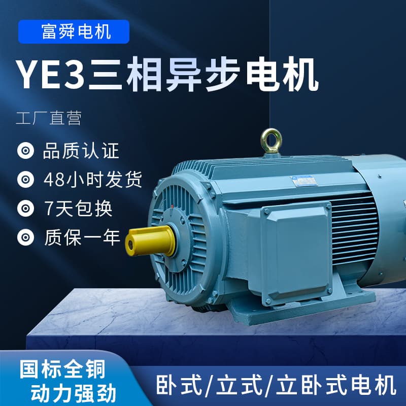 2-Pole Three-Phase Asynchronous Motor YE3 High Efficiency All-Copper Motor 0.75kw-37kw AC Motor