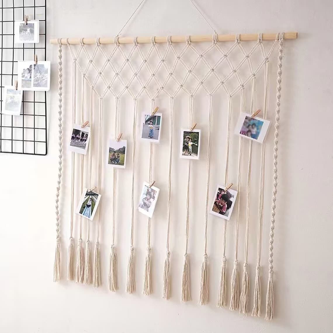 Bohemian Style Hand-woven Tapestries Photo Holder Room Decoration Wall Pendant Photo Holder Amazon Source