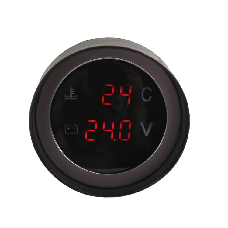 Cross-border 12V 24V Universal Car Sedan Truck Modified Water Temperature Voltage Combination Round Cannon Style Gauge Voltage Tester