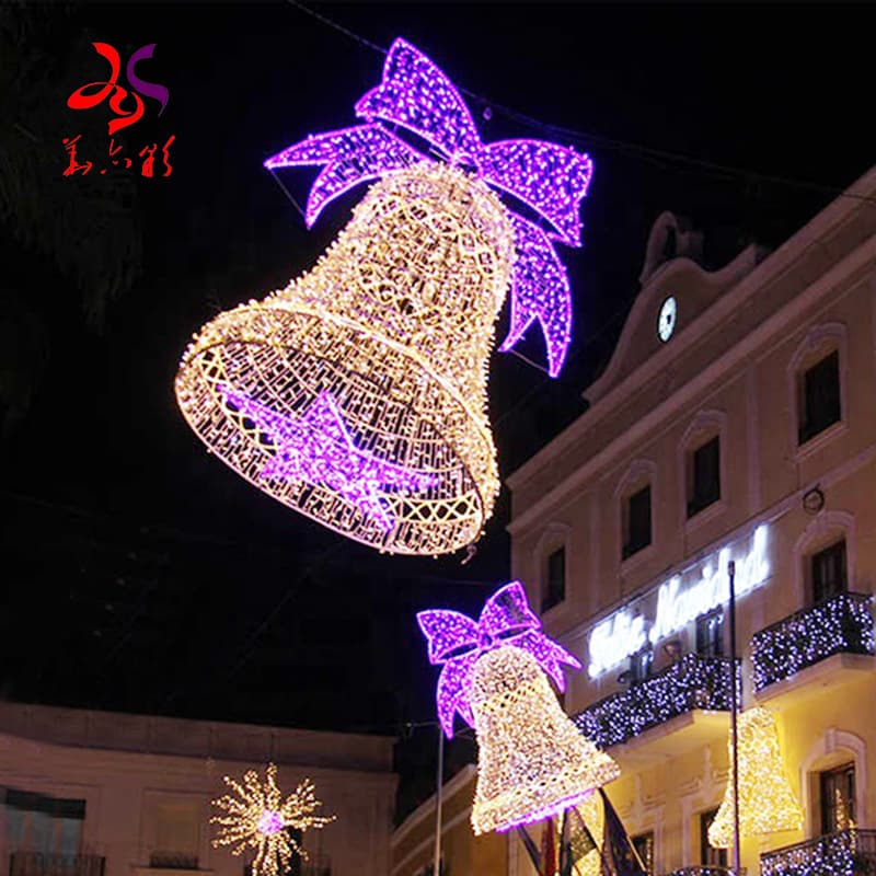 Scenic Spot Attractions Clock-In Decorative Lights Building Commercial Street Night Scene Site Layout Bell Modeling Lights Holiday Lights Light Show
