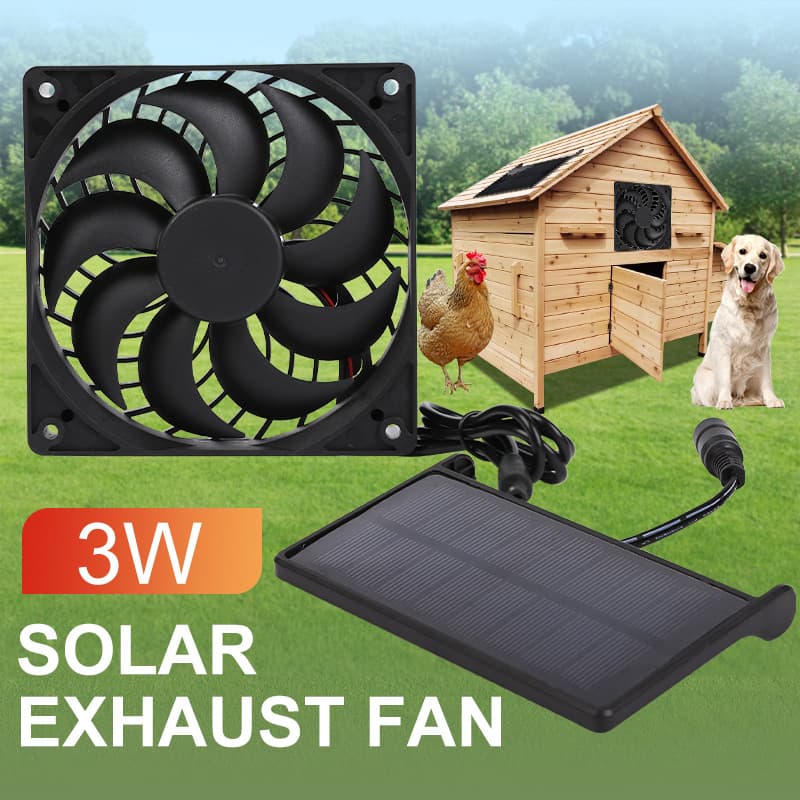 3W Solar Panel for Solar Fan, Pet, Livestock Indoor Ventilation Cooling PV Module Outdoor