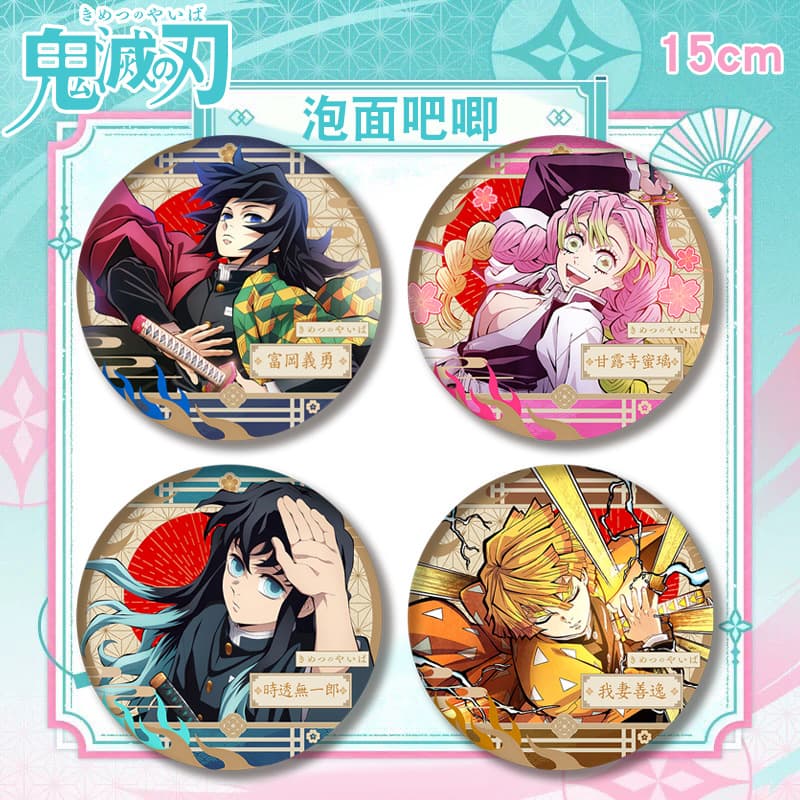 Instant Noodle Badges, Gui Mie PET Double Shimmer Badges, New Relief Cold Foil Holographic Large Pins, Tinplate