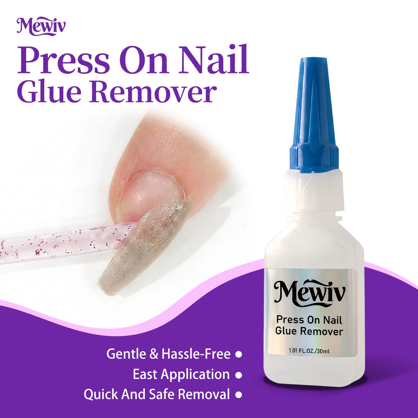 Mewiv nail glue remover MSDS mineral oil fast dissolving nail polish remover wear nail removal glue remover
