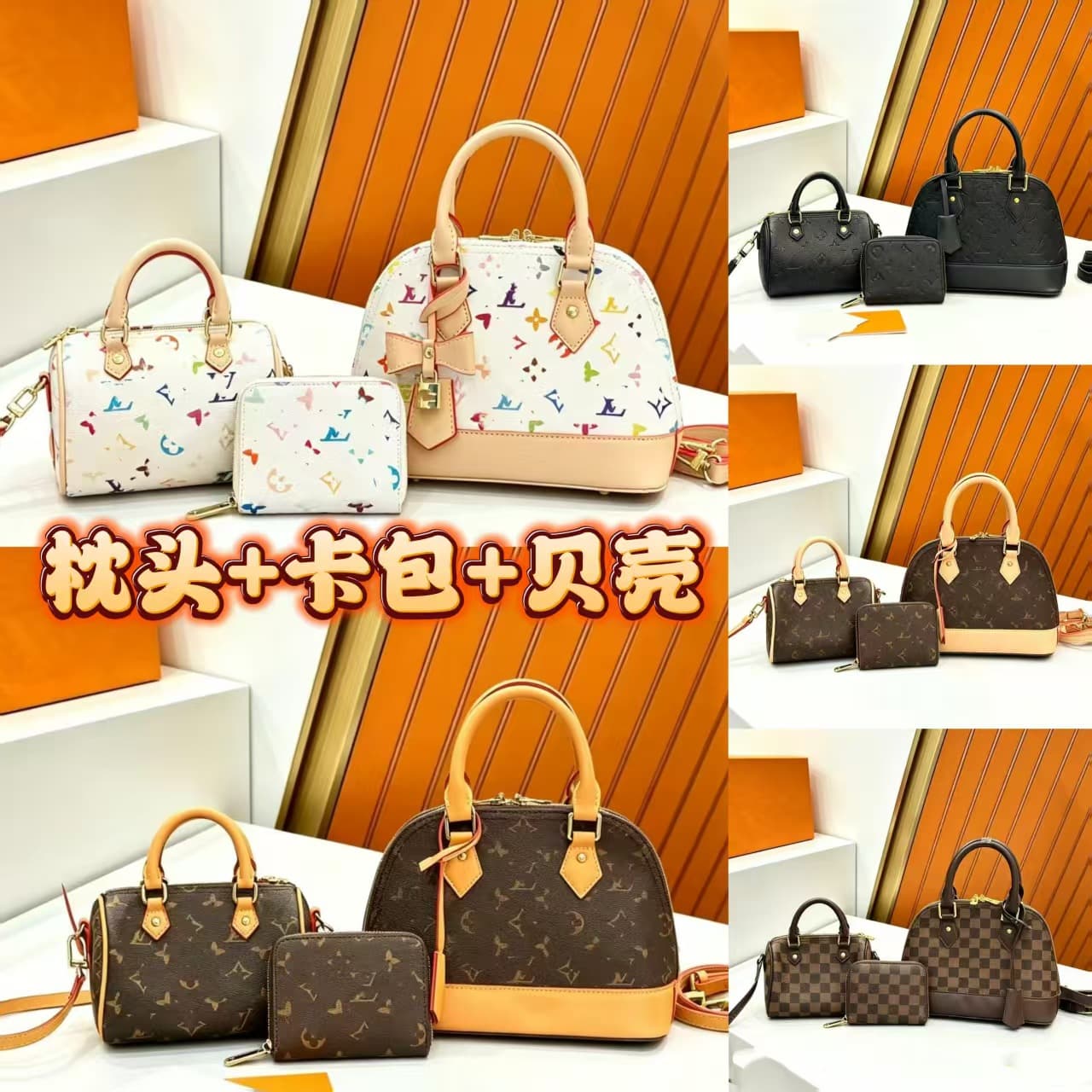 New trendy brand genuine leather women's shoulder bag, fashionable and versatile crossbody bag, multifunctional large capacity three-in-one