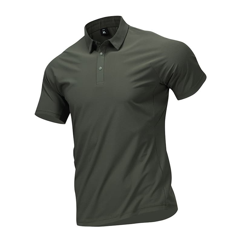 Summer Live Streaming Short Sleeve T-Shirt Men Cross-Border Quick-Dry Fitness Sports Polo Shirt Ice Silk Half Sleeve Tee