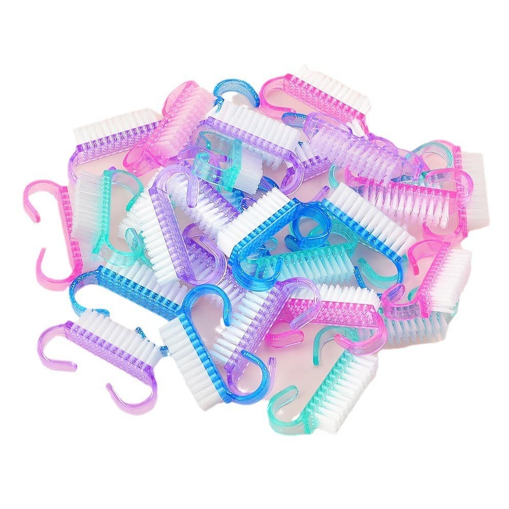 Factory Direct Supply of Colorful Nail Art Brushes, Plastic Horn Brushes, Nail Cleaning Brushes, Small Horn Brushes, Nail Art Tools