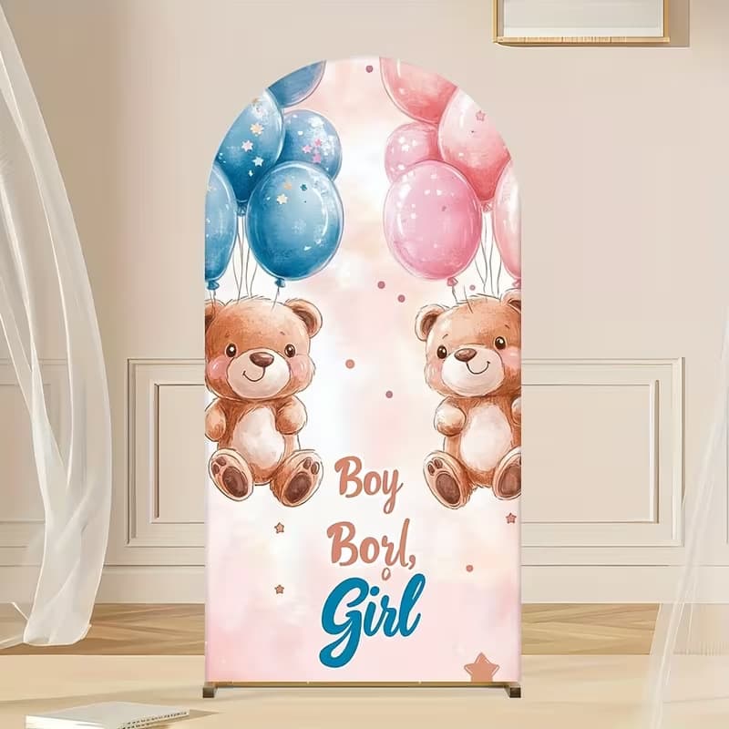 Amazon temu hot sale oh baby baby shower gender reveal party layout arch U-shaped cover background cloth